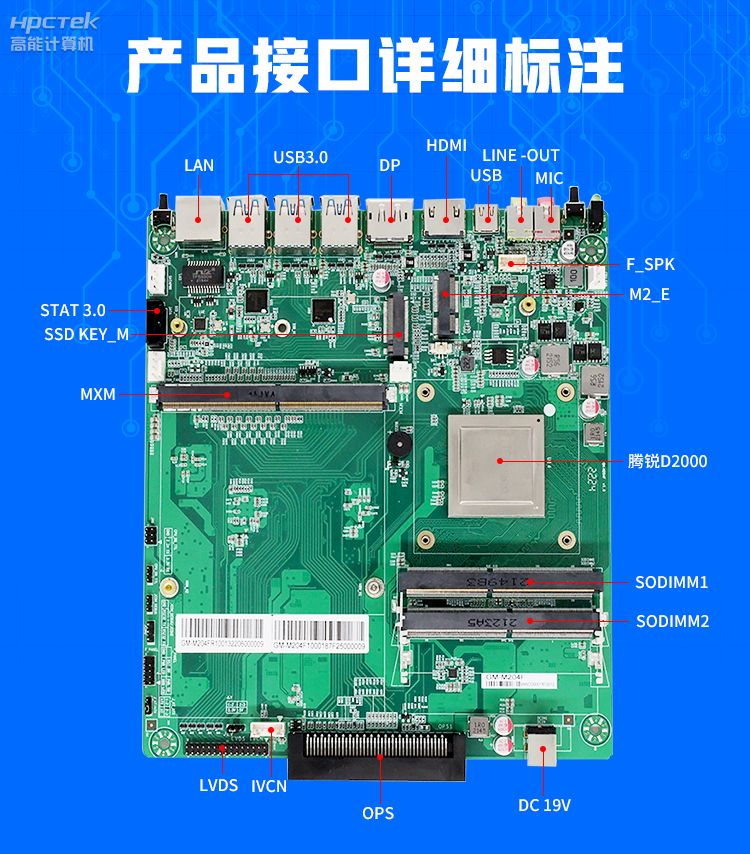 【高能计算机新品发布】飞腾D2000国产OPS主板，让教育设备智慧融合！(图4)